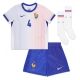 Franța Dayot Upamecano #4 Echipament de Fotbal Replică European 2024 Copii Deplasare (+ Șorturi)